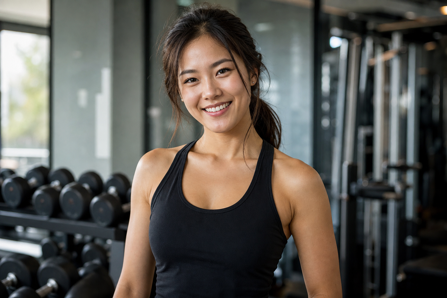 Young Asian member in her 20s — early-career strength chapter at LOVEHER