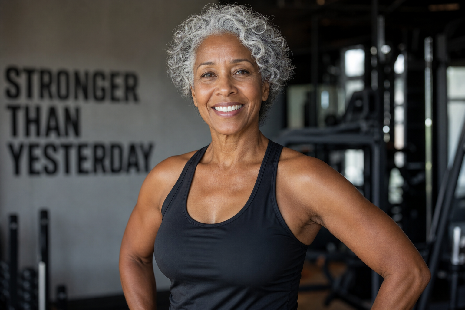 Multicultural member 55+ — vitality, longevity, and being seen in the gym
